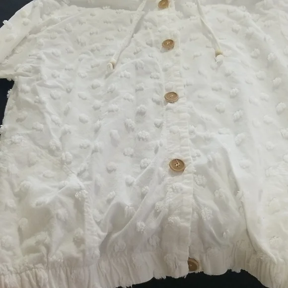 Produce Company - Off-White Textured Button Up Jacket - Picture 5 of 12